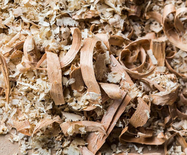 Wood and milling chips